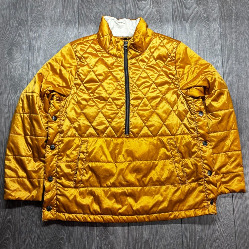Arctic Expedition Jacket Women's Puffer Size Large Gold Mock Neck Jacket